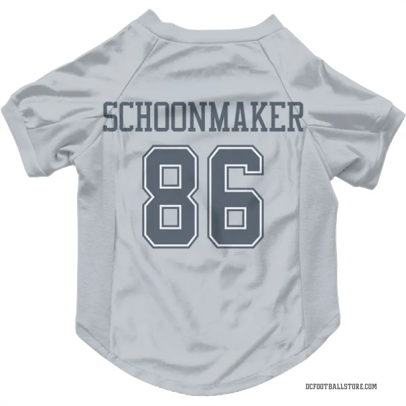 Luke Schoonmaker  Gray Dallas Cowboys  Cat & Dog Pet Jersey