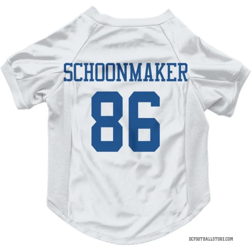 Luke Schoonmaker  White Dallas Cowboys  Cat & Dog Pet Jersey