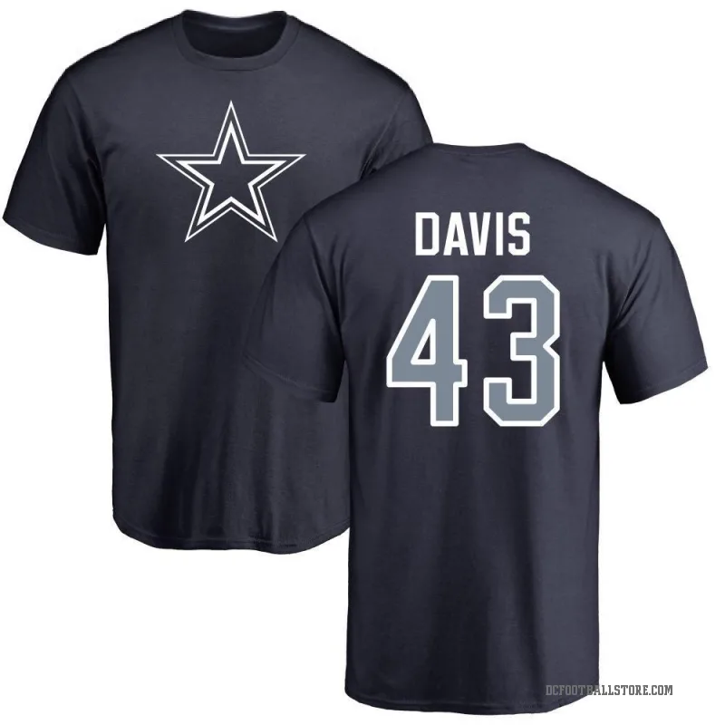 Malik Davis Men's Navy Dallas Cowboys Logo T-Shirt -