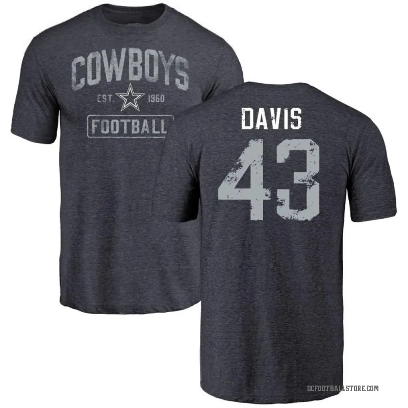Malik Davis Men's Navy Dallas Cowboys T-Shirt -