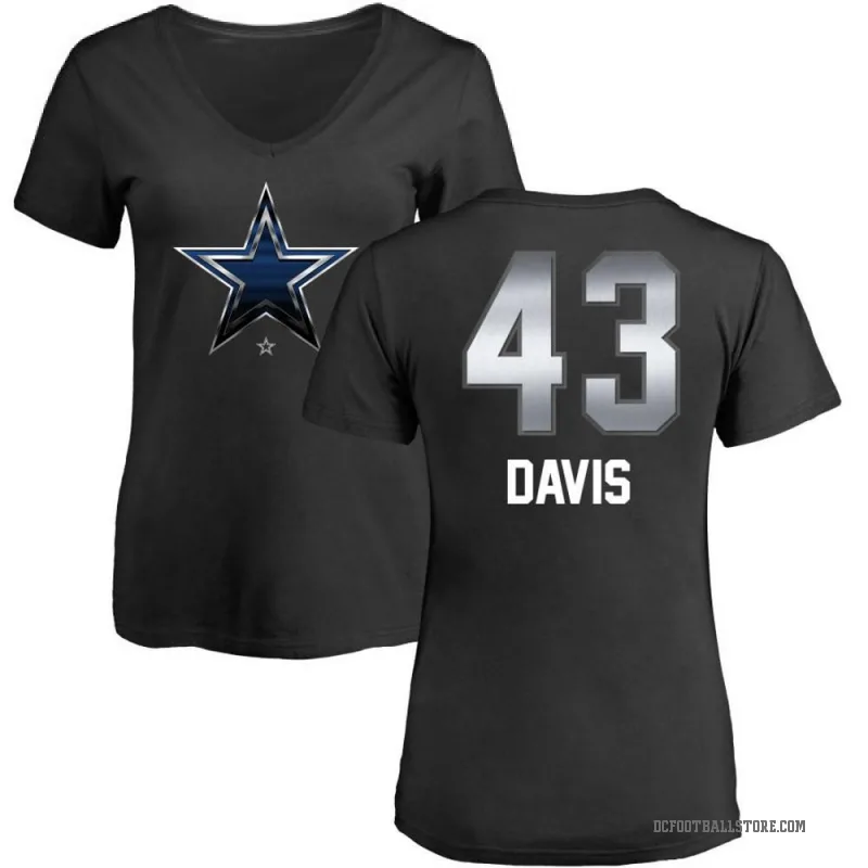 Malik Davis Women's Black Dallas Cowboys Midnight Mascot T-Shirt -
