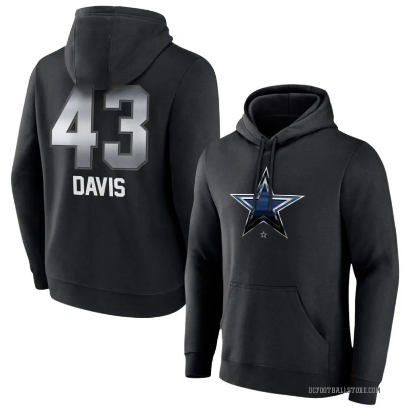 Malik Davis Youth Black Dallas Cowboys Midnight Mascot Pullover Hoodie