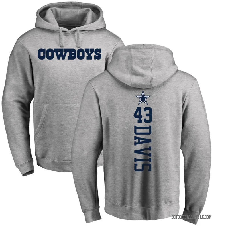 Malik Davis Youth Dallas Cowboys Pro Line by Branded Ash Backer Pullover Hoodie