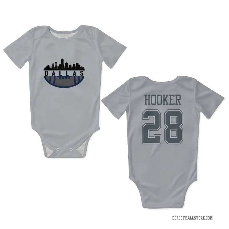 Malik Hooker  Gray Dallas Cowboys  Newborn & Infant Bodysuit