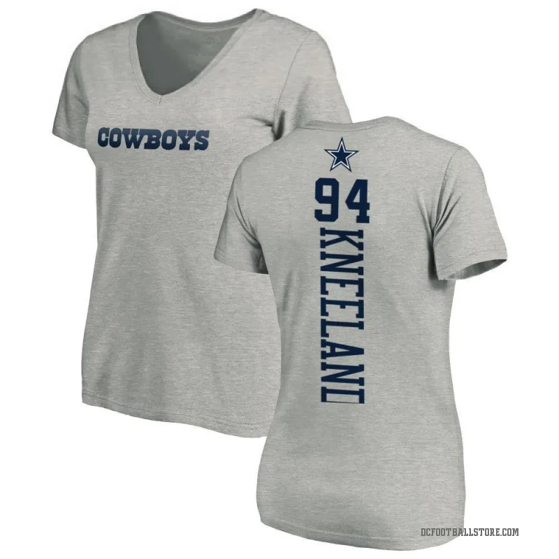 Marshawn Kneeland Women's Ash Dallas Cowboys Backer Slim Fit T-Shirt -
