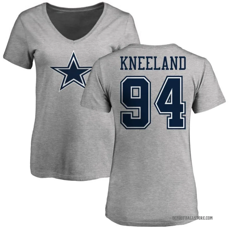 Marshawn Kneeland Women's Ash Dallas Cowboys Logo T-Shirt -