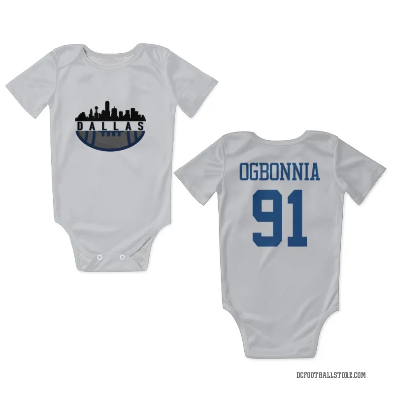 Otito Ogbonnia  White Dallas Cowboys  Newborn & Infant Bodysuit