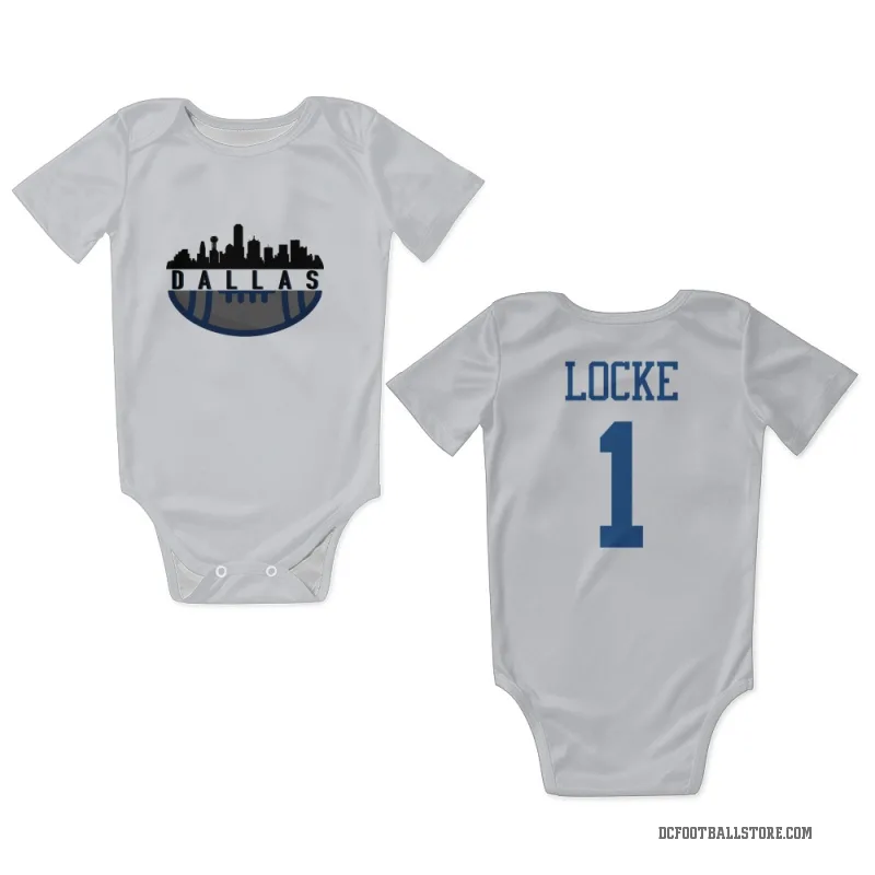P.J. Locke  White Dallas Cowboys  Newborn & Infant Bodysuit