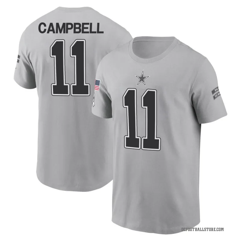 Parris Campbell Men's Gray Dallas Cowboys 2024 Salute to Service T-Shirt