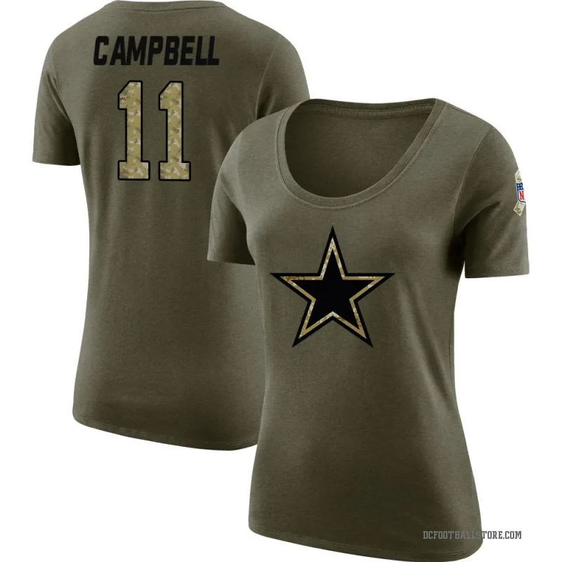 Parris Campbell Women's Olive Dallas Cowboys Salute to Service Scoop Neck T-Shirt