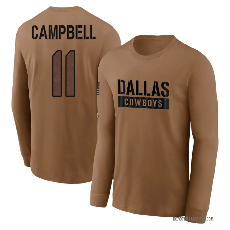 Parris Campbell Youth Brown Dallas Cowboys 2023 Salute To Service Long Sleeve T-Shirt