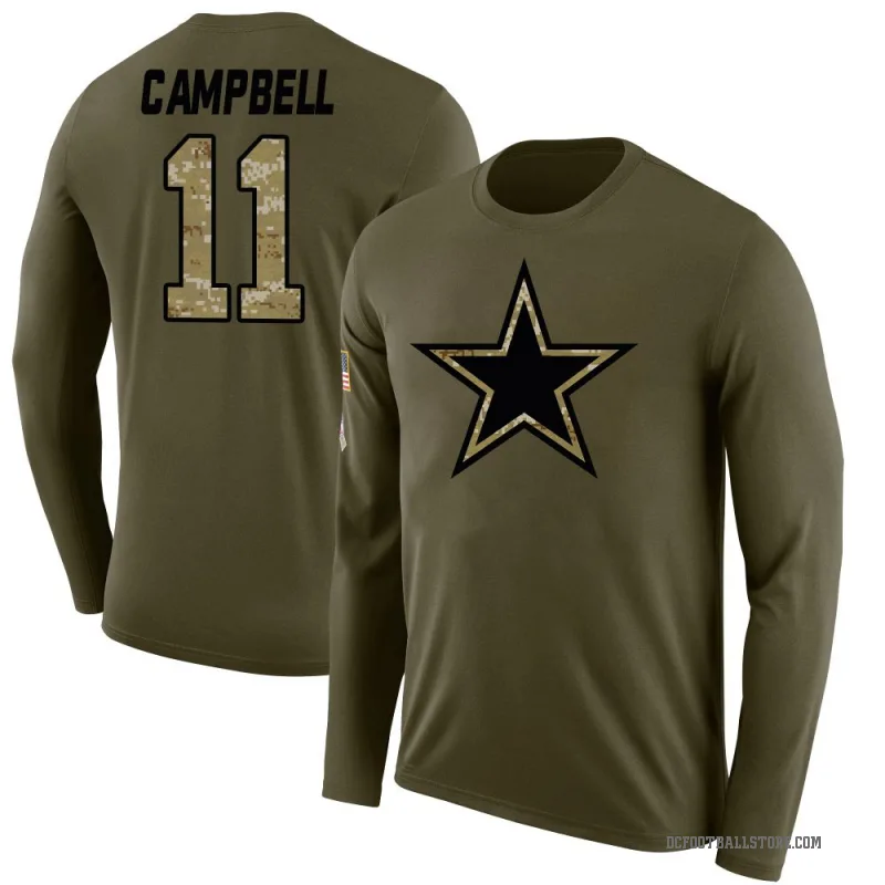 Parris Campbell Youth Olive Dallas Cowboys Salute to Service Sideline Long Sleeve T-Shirt