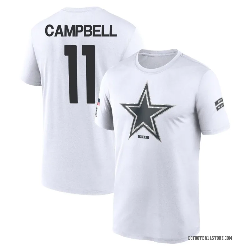Parris Campbell Youth White Dallas Cowboys 2024 Salute to Service Performance T-Shirt