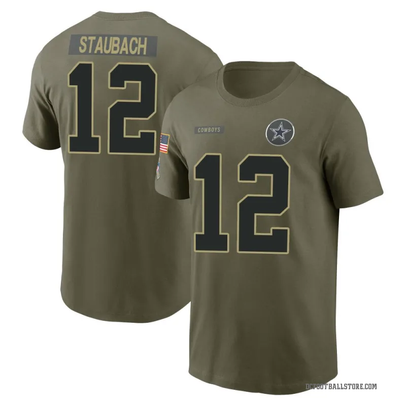 Roger Staubach Men's Olive Dallas Cowboys 2025 Salute to Service T-Shirt