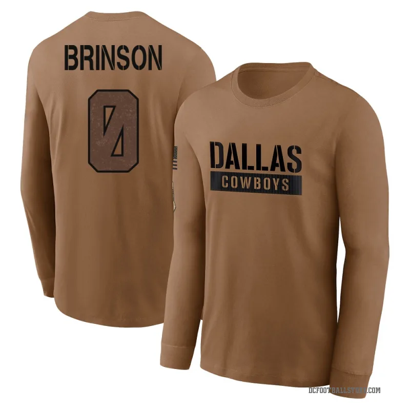 Romello Brinson Men's Brown Dallas Cowboys 2023 Salute To Service Long Sleeve T-Shirt