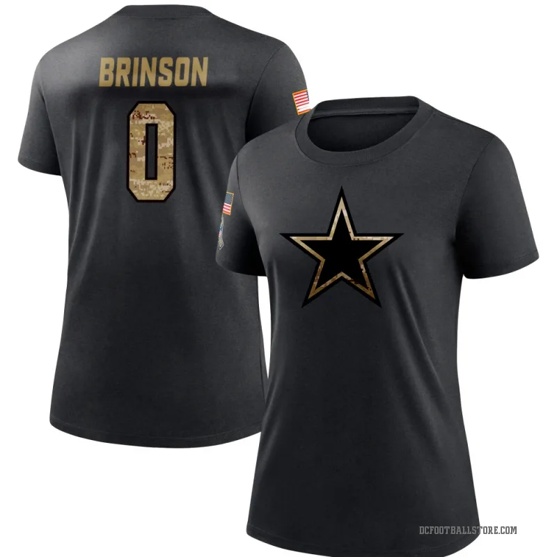 Romello Brinson Women's Black Dallas Cowboys 2020 Salute To Service Performance T-Shirt