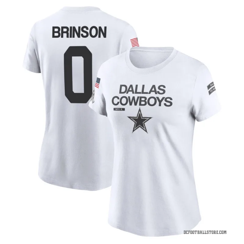 Romello Brinson Women's White Dallas Cowboys 2024 Salute to Service Performance T-Shirt