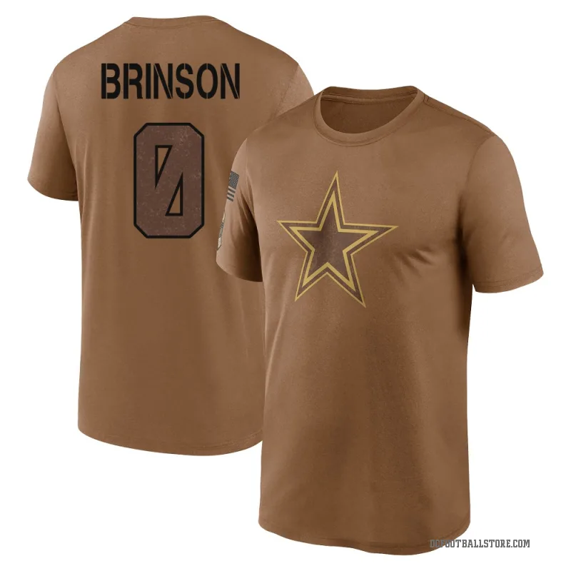Romello Brinson Youth Brown Dallas Cowboys 2023 Salute To Service Performance T-Shirt