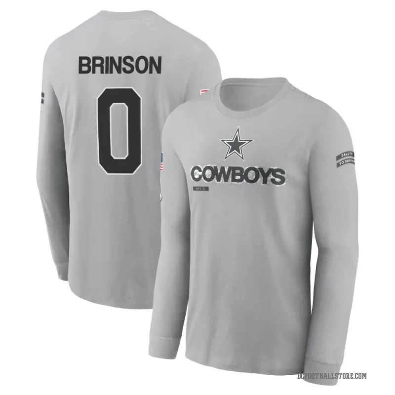 Romello Brinson Youth Gray Dallas Cowboys 2024 Salute to Service Long Sleeve T-Shirt