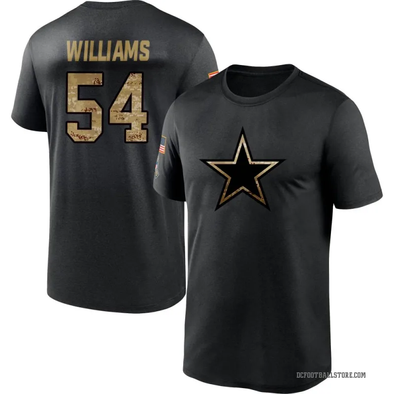 Sam Williams Men's Black Dallas Cowboys 2020 Salute To Service Performance T-Shirt