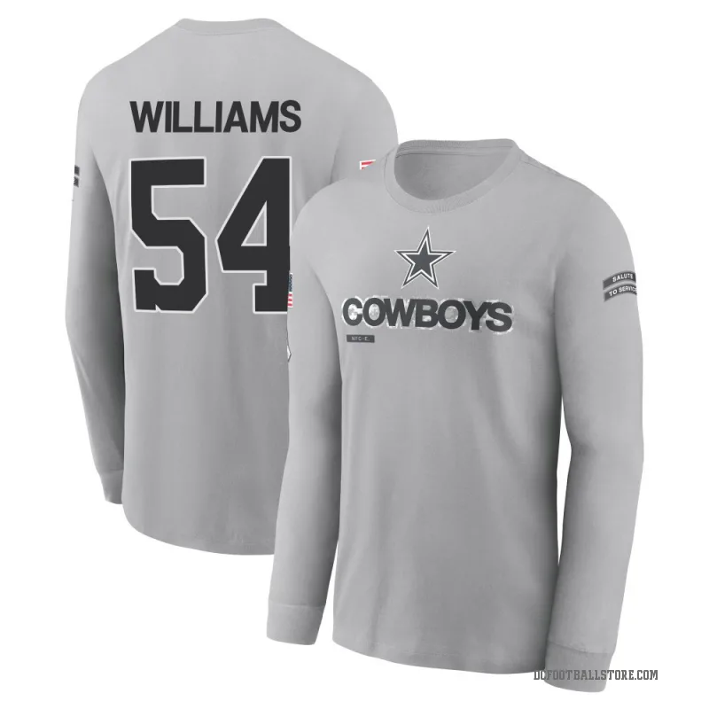 Sam Williams Men's Gray Dallas Cowboys 2024 Salute to Service Long Sleeve T-Shirt
