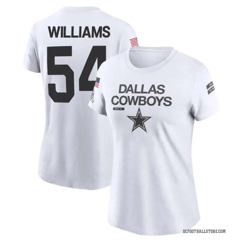 Sam Williams Women's White Dallas Cowboys 2024 Salute to Service Performance T-Shirt