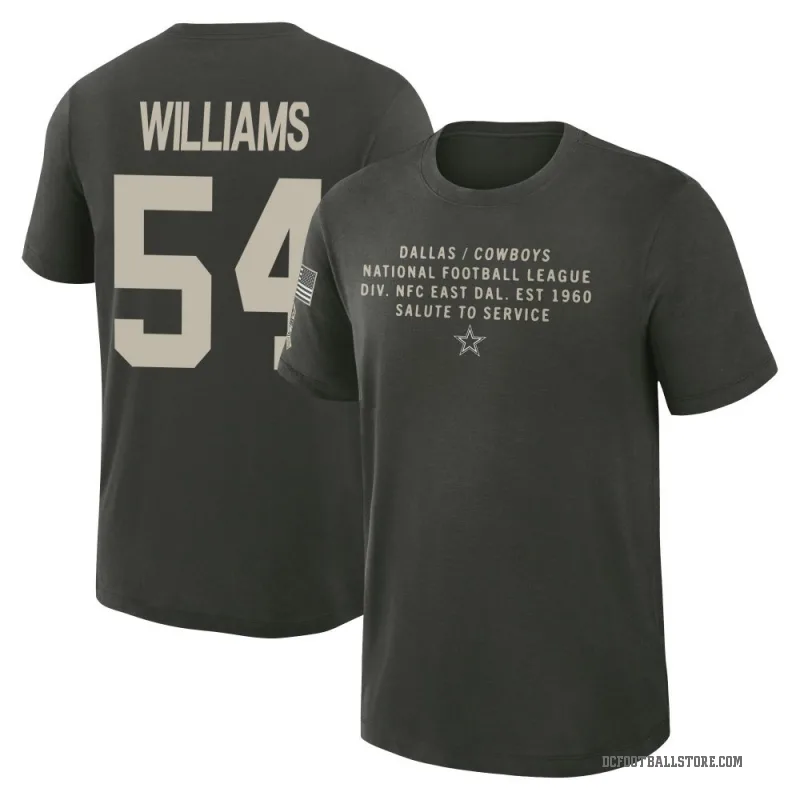 Sam Williams Youth Green Dallas Cowboys Forest/ 2025 Salute to Service Sideline Slub T-Shirt