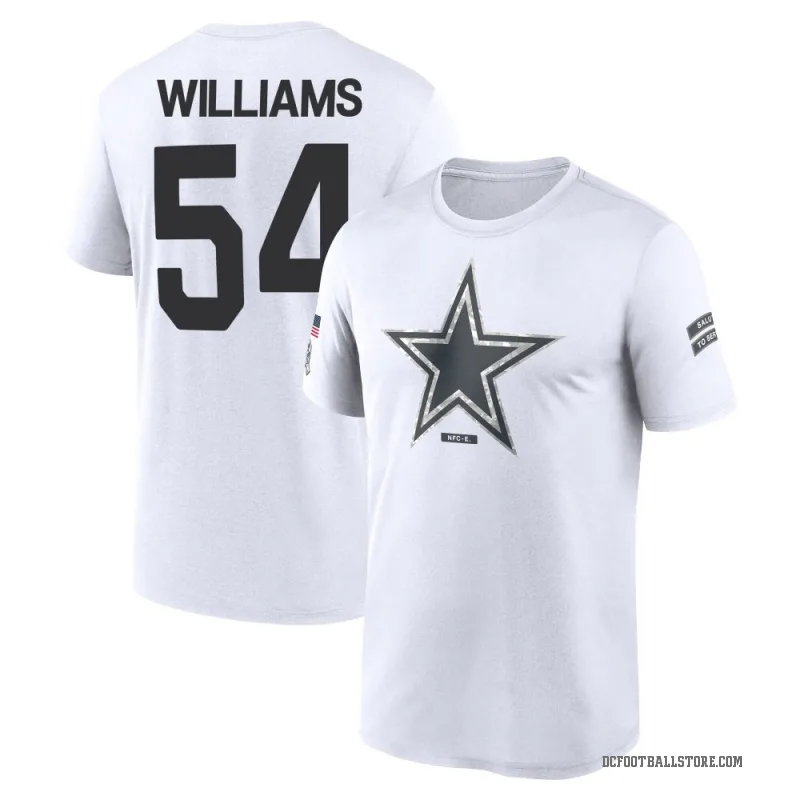 Sam Williams Youth White Dallas Cowboys 2024 Salute to Service Performance T-Shirt