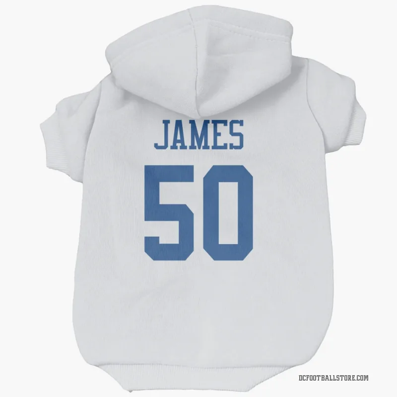 Shemar James  White Dallas Cowboys  Cat & Dog Pet Hoodie