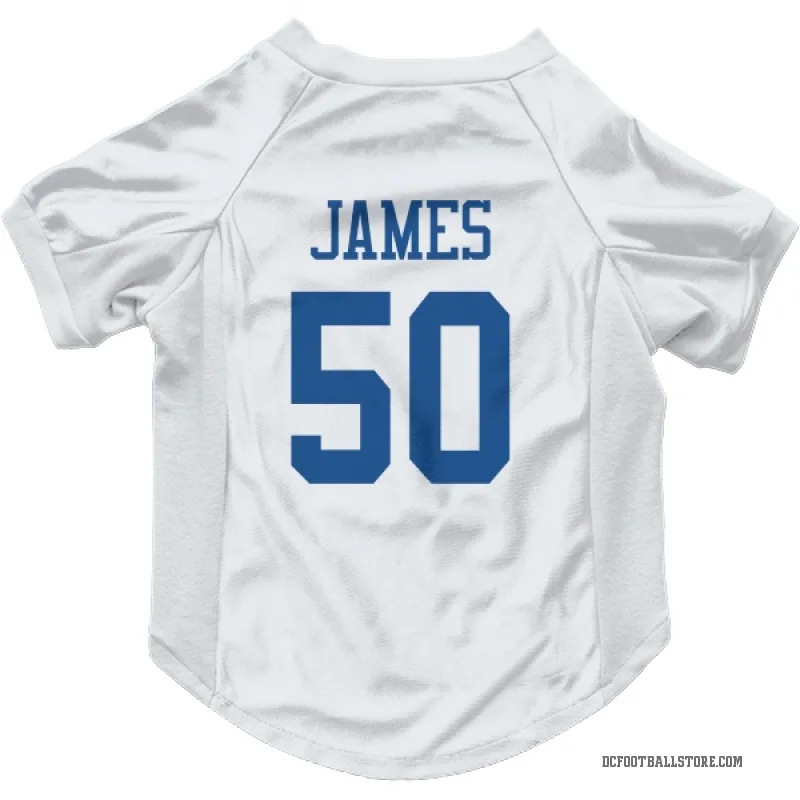 Shemar James  White Dallas Cowboys  Cat & Dog Pet Jersey