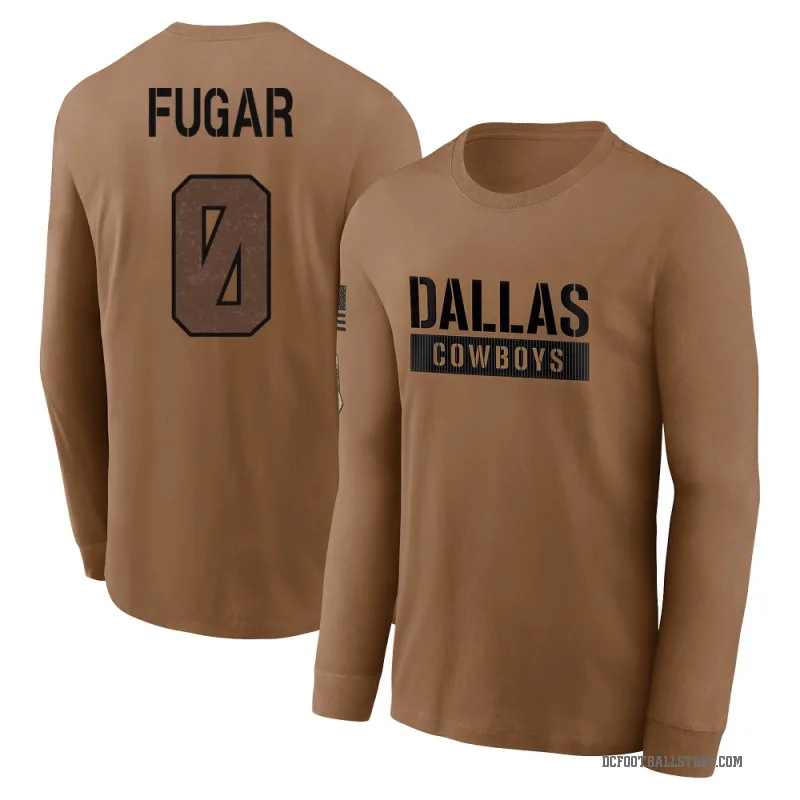 Sidney Fugar Men's Brown Dallas Cowboys 2023 Salute To Service Long Sleeve T-Shirt