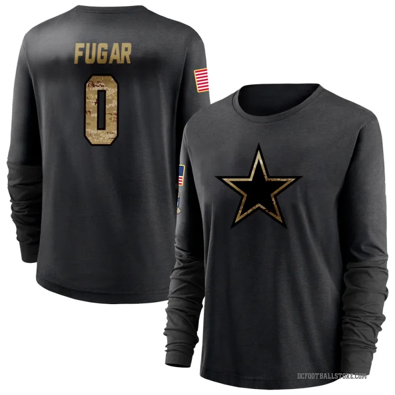 Sidney Fugar Women's Black Dallas Cowboys 2020 Salute To Service Sideline Performance Long Sleeve T-Shirt