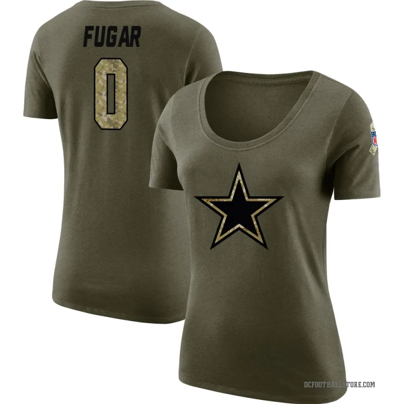 Sidney Fugar Women's Olive Dallas Cowboys Salute to Service Scoop Neck T-Shirt