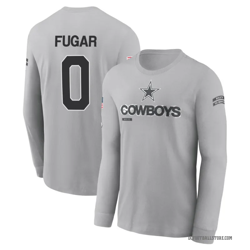 Sidney Fugar Youth Gray Dallas Cowboys 2024 Salute to Service Long Sleeve T-Shirt