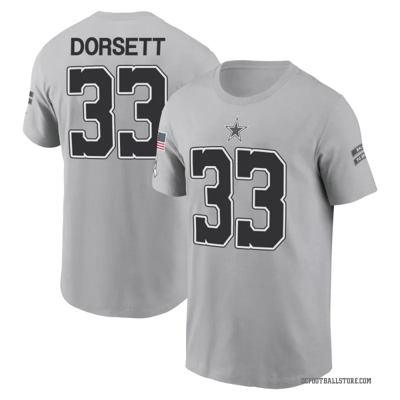 Tony Dorsett Men's Gray Dallas Cowboys 2024 Salute to Service T-Shirt