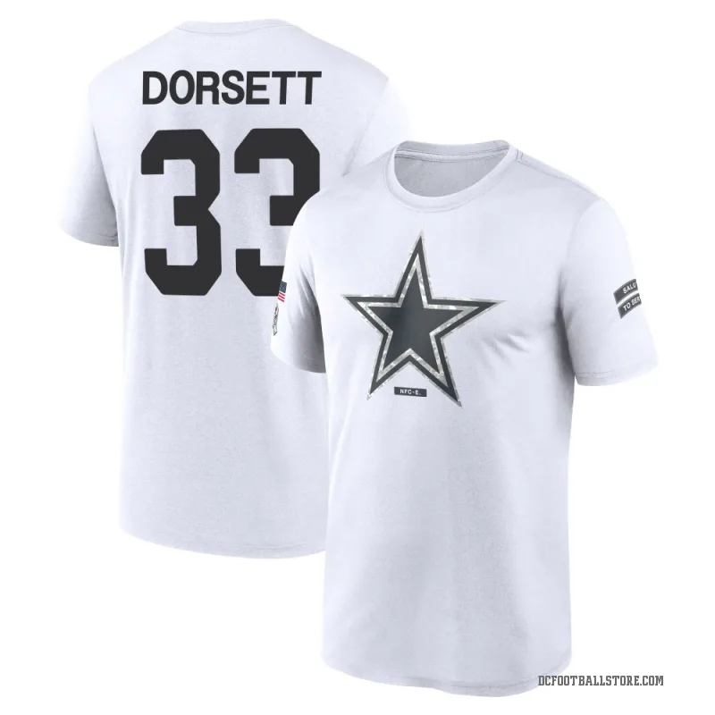 Tony Dorsett Men's White Dallas Cowboys 2024 Salute to Service Performance T-Shirt