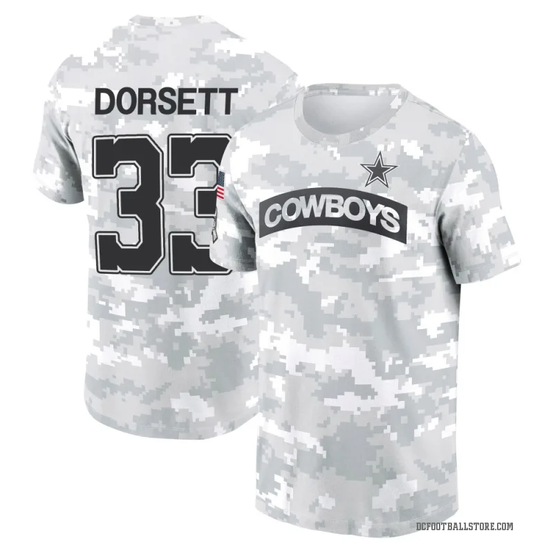 Tony Dorsett Youth Camo Dallas Cowboys Arctic 2024 Salute to Service Performance T-Shirt