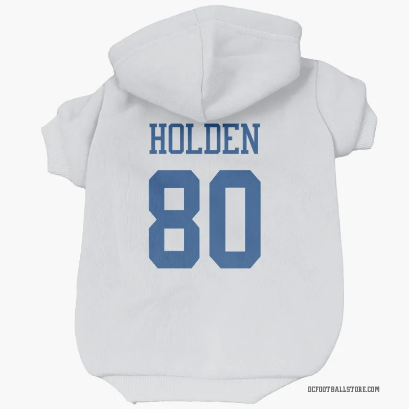 Traeshon Holden  White Dallas Cowboys  Cat & Dog Pet Hoodie