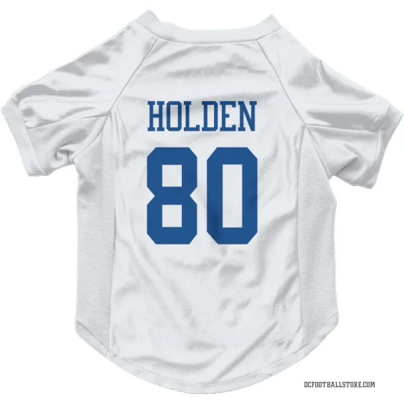Traeshon Holden  White Dallas Cowboys  Cat & Dog Pet Jersey