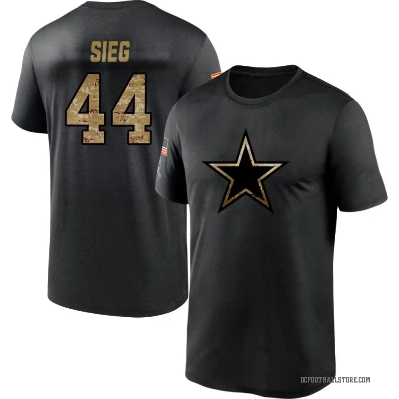 Trent Sieg Men's Black Dallas Cowboys 2020 Salute To Service Performance T-Shirt