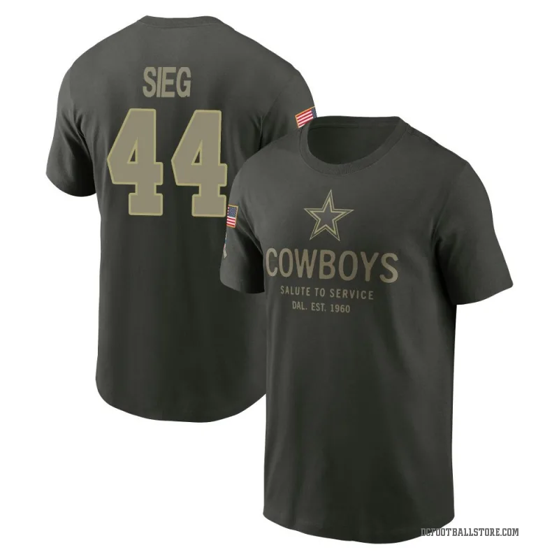Trent Sieg Men's Green Dallas Cowboys Forest/ 2025 Salute to Service Sideline Primary Edge T-Shirt
