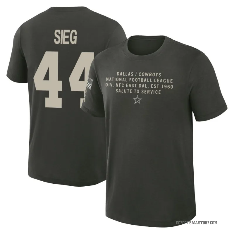 Trent Sieg Men's Green Dallas Cowboys Forest/ 2025 Salute to Service Sideline Slub T-Shirt