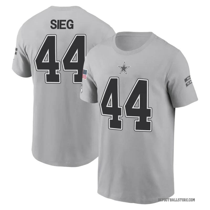 Trent Sieg Youth Gray Dallas Cowboys 2024 Salute to Service T-Shirt