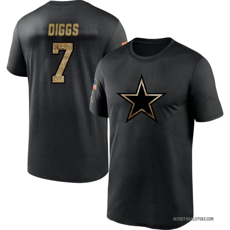 Trevon Diggs Men's Black Dallas Cowboys 2020 Salute To Service Performance T-Shirt