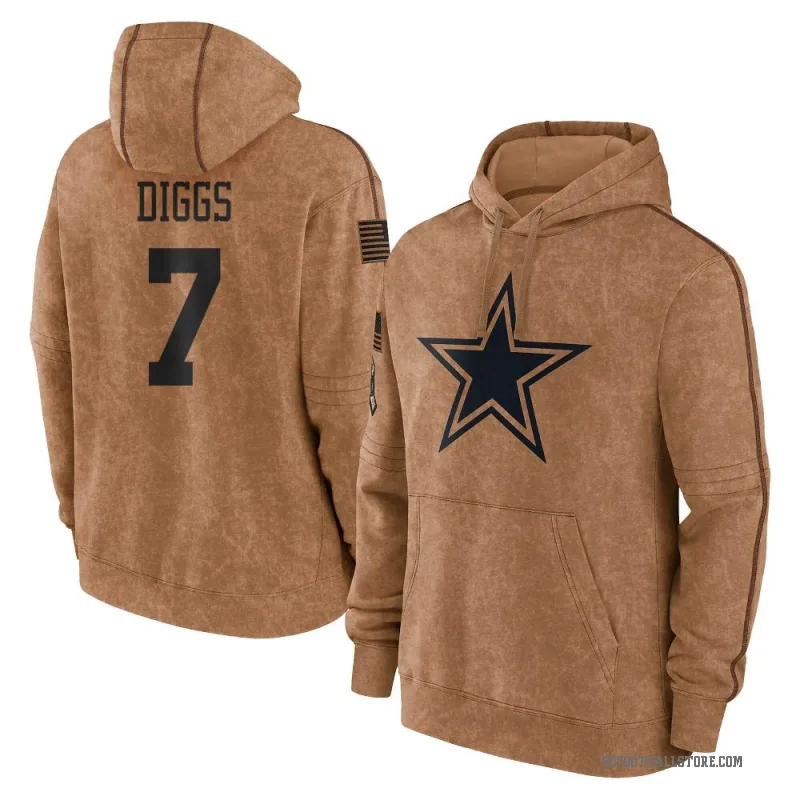 Trevon Diggs Men's Brown Dallas Cowboys 2023 Salute To Service Club Pullover Hoodie