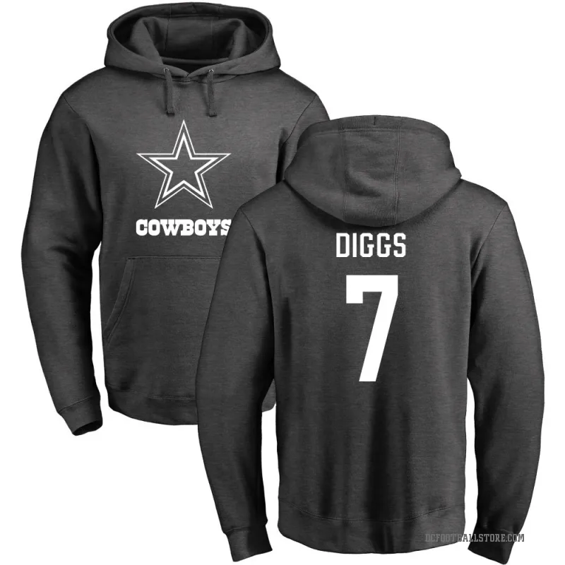 Trevon Diggs Men's Dallas Cowboys Pro Line by Branded Ash One Color Pullover Hoodie