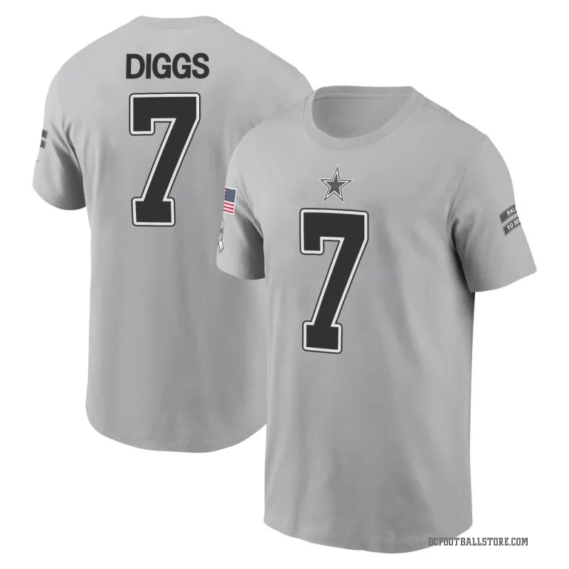 Trevon Diggs Men's Gray Dallas Cowboys 2024 Salute to Service T-Shirt