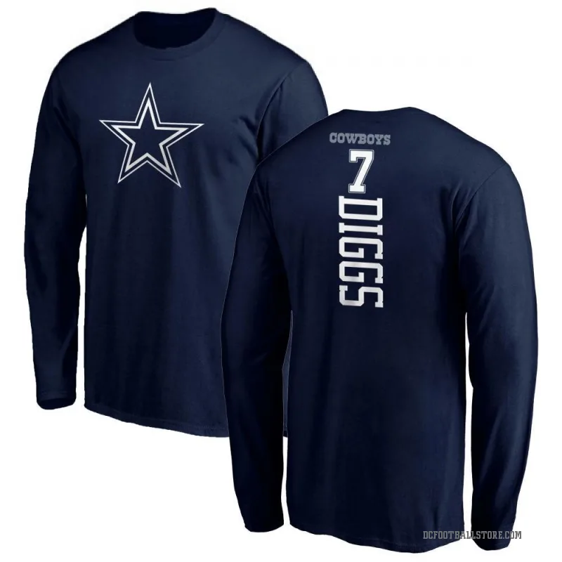 Trevon Diggs Men's Navy Dallas Cowboys Backer Long Sleeve T-Shirt -