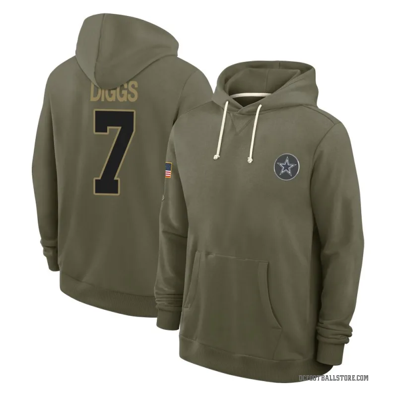 Trevon Diggs Men's Olive Dallas Cowboys 2025 Salute to Service Hoodie