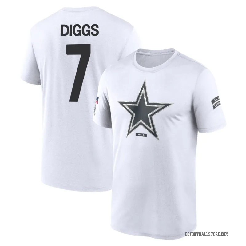 Trevon Diggs Men's White Dallas Cowboys 2024 Salute to Service Performance T-Shirt